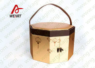 Golden Coated Customized Cardboard Gift Boxes With Lids CMYK Printing