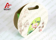 Fabric & Die Cut Handle Recycled Paper Gift Box Small Size 110 * 50 * 190mm