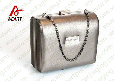 Special Handle Leather Material Customized Paper Box For Make Up Pakaging